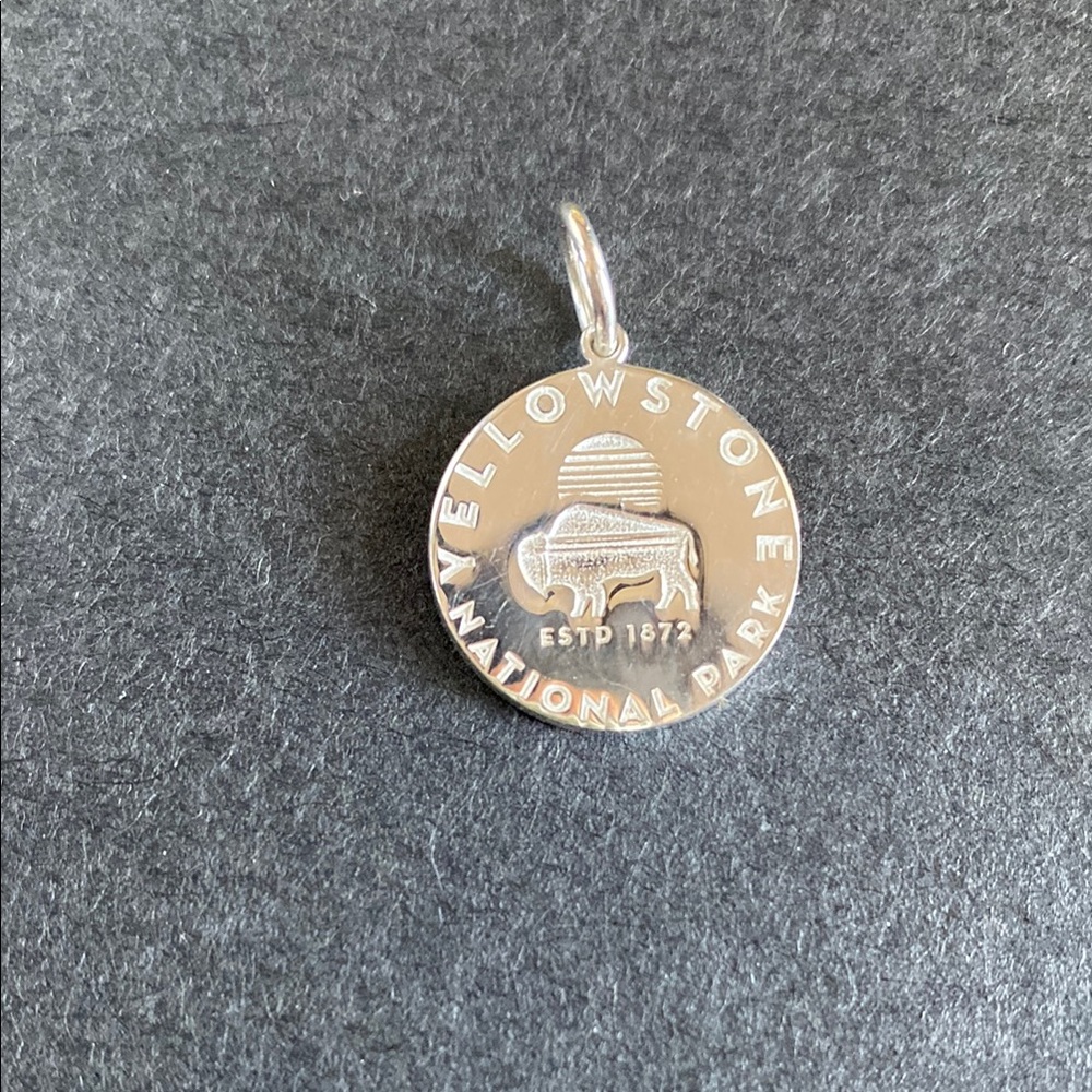 Yellowstone National Park Silver Pendant